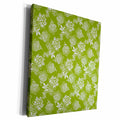 3dRose White Lacy Flower Pattern on Sage Green Background - Museum Grade Canvas Wrap (cw_220192)