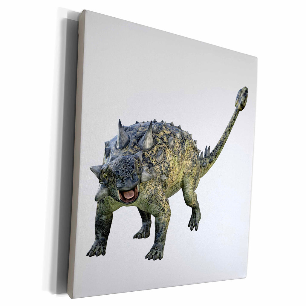 3dRose Euoplocephalus Dinosaur Defending - Museum Grade Canvas Wrap (cw_220929)