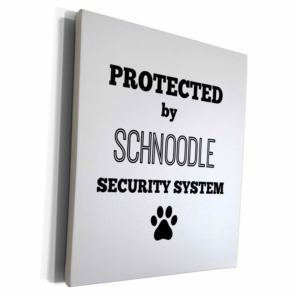 3dRose Protected by schnoodle security system - Museum Grade Canvas Wrap (cw_221799)