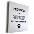 3dRose Protected by rottweiler security system - Museum Grade Canvas Wrap (cw_221802)