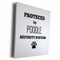 3dRose Protected by poodle security system - Museum Grade Canvas Wrap (cw_221809)