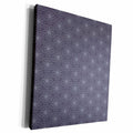 3dRose Cute White Outlined Flower Pattern On A Gray... - Museum Grade Canvas Wrap (cw_222220)