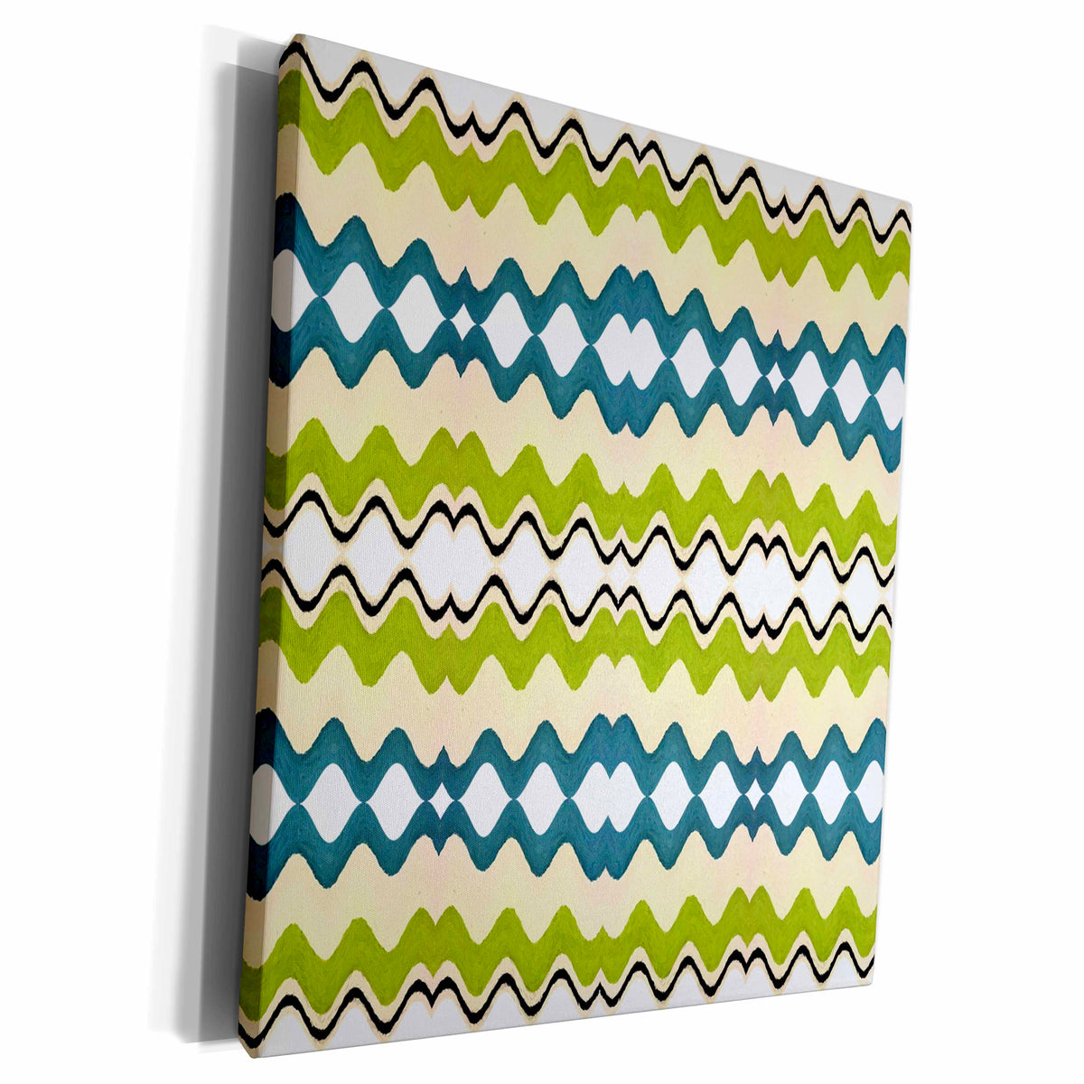 3dRose Florene Abstract Patterns - Ziggity Zag - Museum Grade Canvas Wrap (cw_22224)