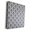 3dRose Black and White Spaced Leafy Damask Pattern - Museum Grade Canvas Wrap (cw_222266)