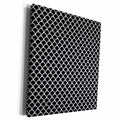 3dRose Black and White Simple Scallops Pattern - Museum Grade Canvas Wrap (cw_222267)