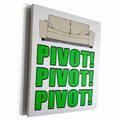 3dRose EvaDane - Quotes - Pivot Pivot Pivot Green - Museum Grade Canvas Wrap (cw_223766)