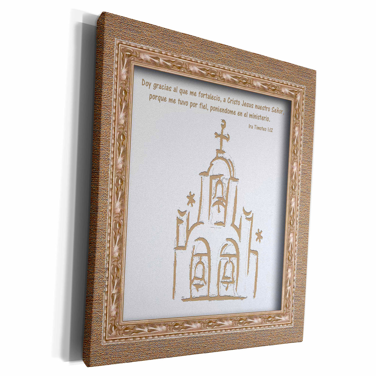 3dRose Spanish Church Scripture in Spanish - Museum Grade Canvas Wrap (cw_22409)
