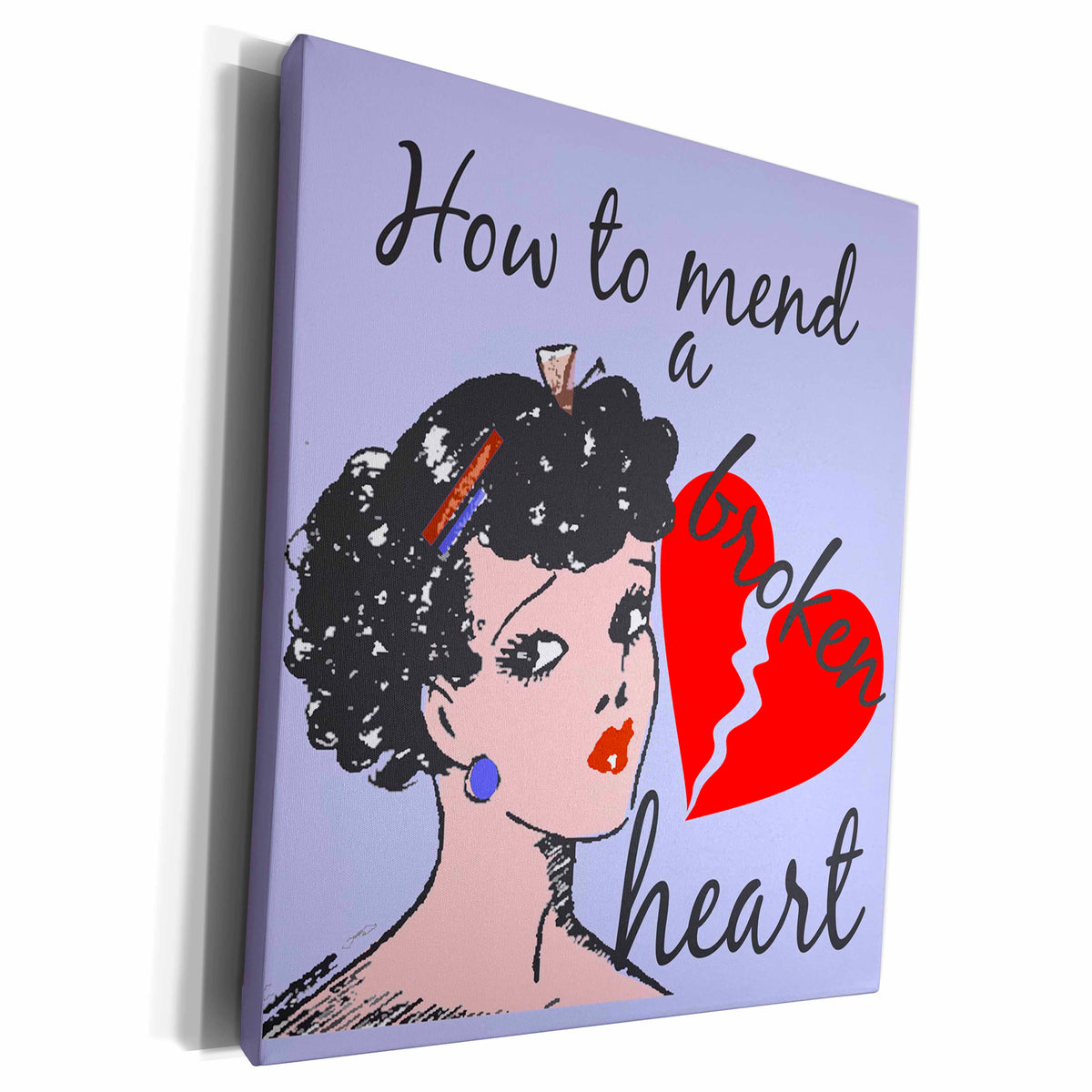 3dRose TNMGraphics Love - How to Mend a Broken Heart - Museum Grade Canvas Wrap (cw_224831)