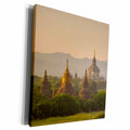 3dRose Myanmar. Bagan. Temples, sunset. - Museum Grade Canvas Wrap (cw_225392)
