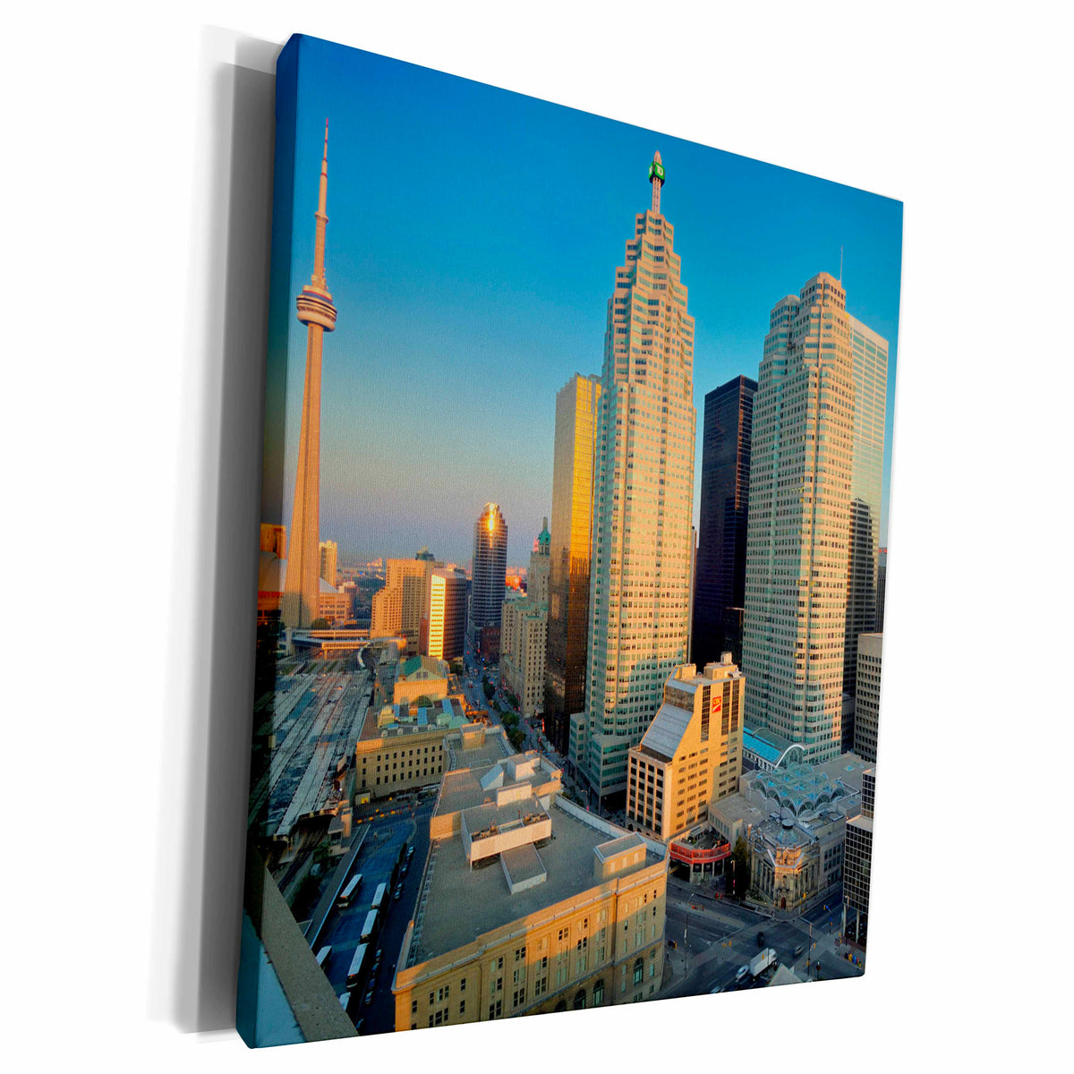 3dRose Danita Delimont - Canada - Toronto. City at dusk - Museum Grade Canvas Wrap (cw_226928)