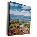 3dRose Bulgaria, Plovdiv, elevated central city view - Museum Grade Canvas Wrap (cw_227059)
