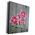 3dRose Stargazer Lily by Rustic Fence - Museum Grade Canvas Wrap (cw_228229)