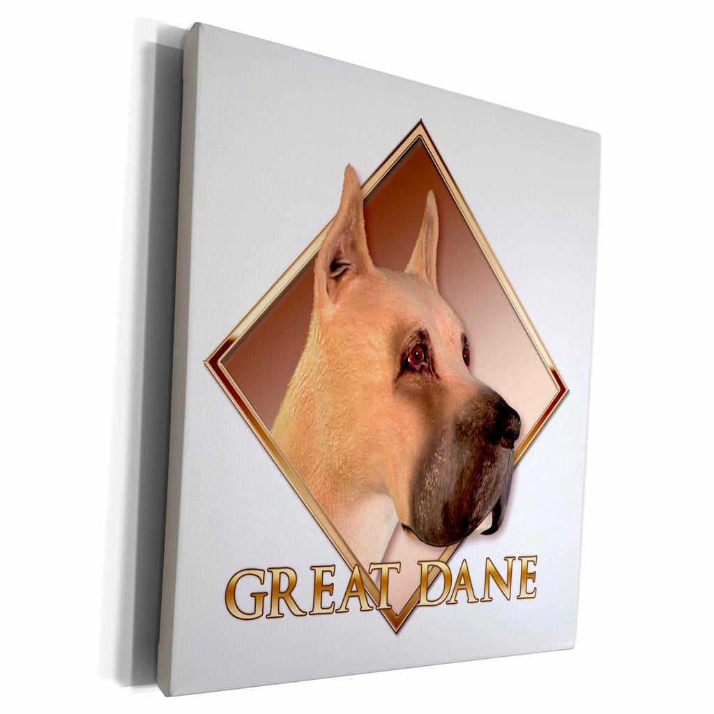 3dRose Boehm Graphics Dog - Great Dane - Museum Grade Canvas Wrap (cw_22825)
