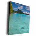 3dRose French Polynesia, Bora Bora. Haapiti, Shallow lagoon... - Museum Grade Canvas Wrap (cw_228551)