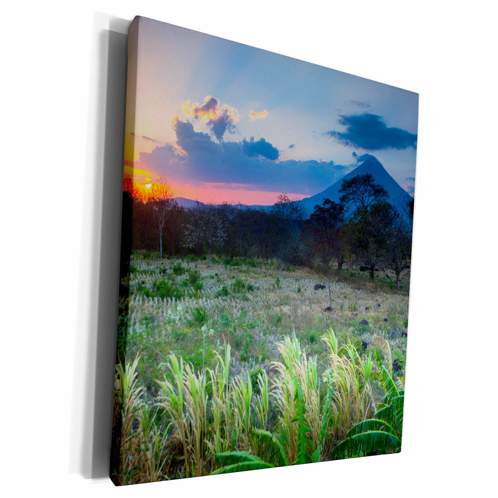 3dRose Sunset falls behind the Concepcion volcano on the... - Museum Grade Canvas Wrap (cw_229254)