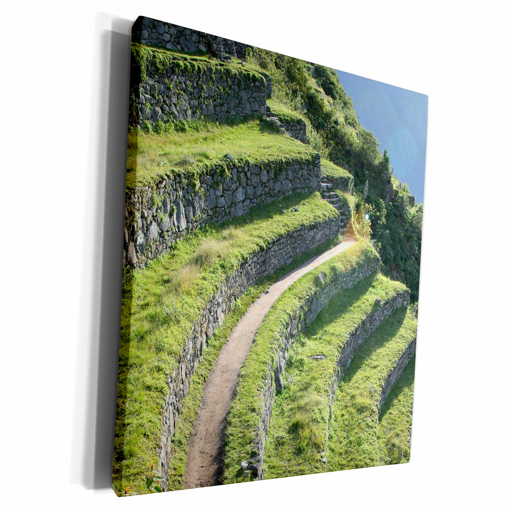3dRose Peru, Machu Picchu Terracing - Museum Grade Canvas Wrap (cw_229269)