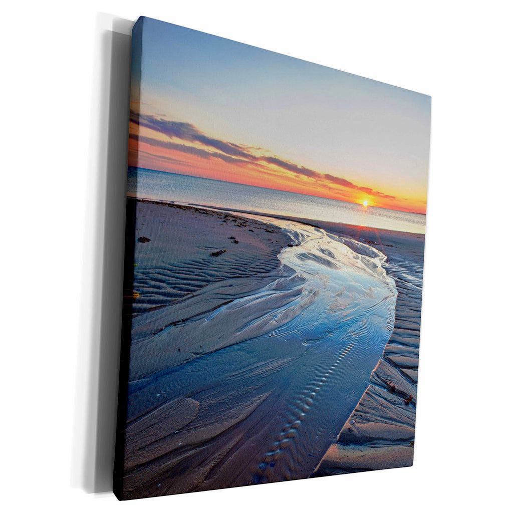 3dRose Sand patterns on Bound Brook Island, Cape Cod,... - Museum Grade Canvas Wrap (cw_230896)