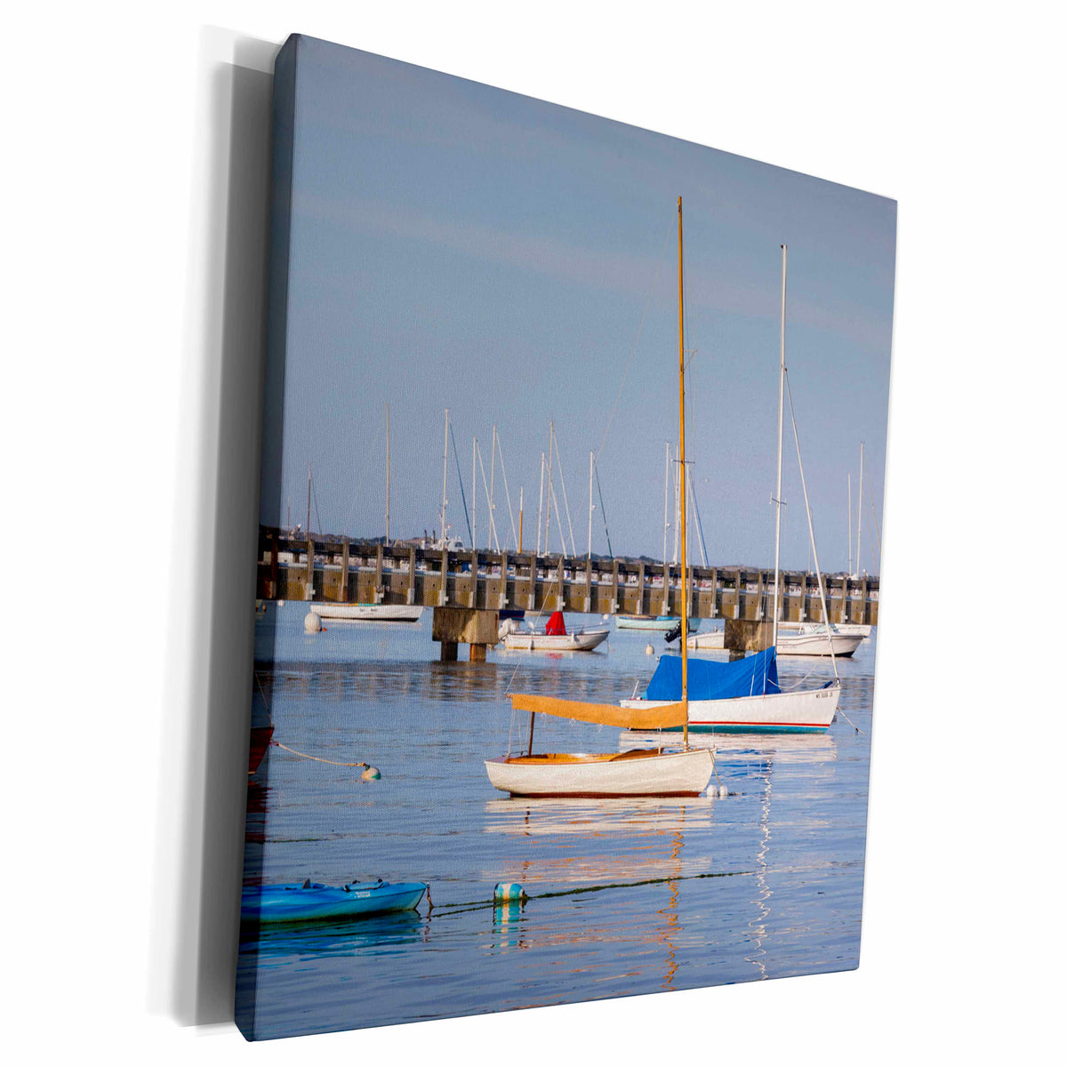 3dRose Massachusetts, Cape Cod, West End, boats - Museum Grade Canvas Wrap (cw_230913)