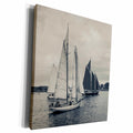 3dRose Massachusetts, Gloucester Harbor, schooners - Museum Grade Canvas Wrap (cw_230933)