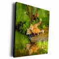 3dRose USA, Minnesota. Three red fox kits - Museum Grade Canvas Wrap (cw_231024)