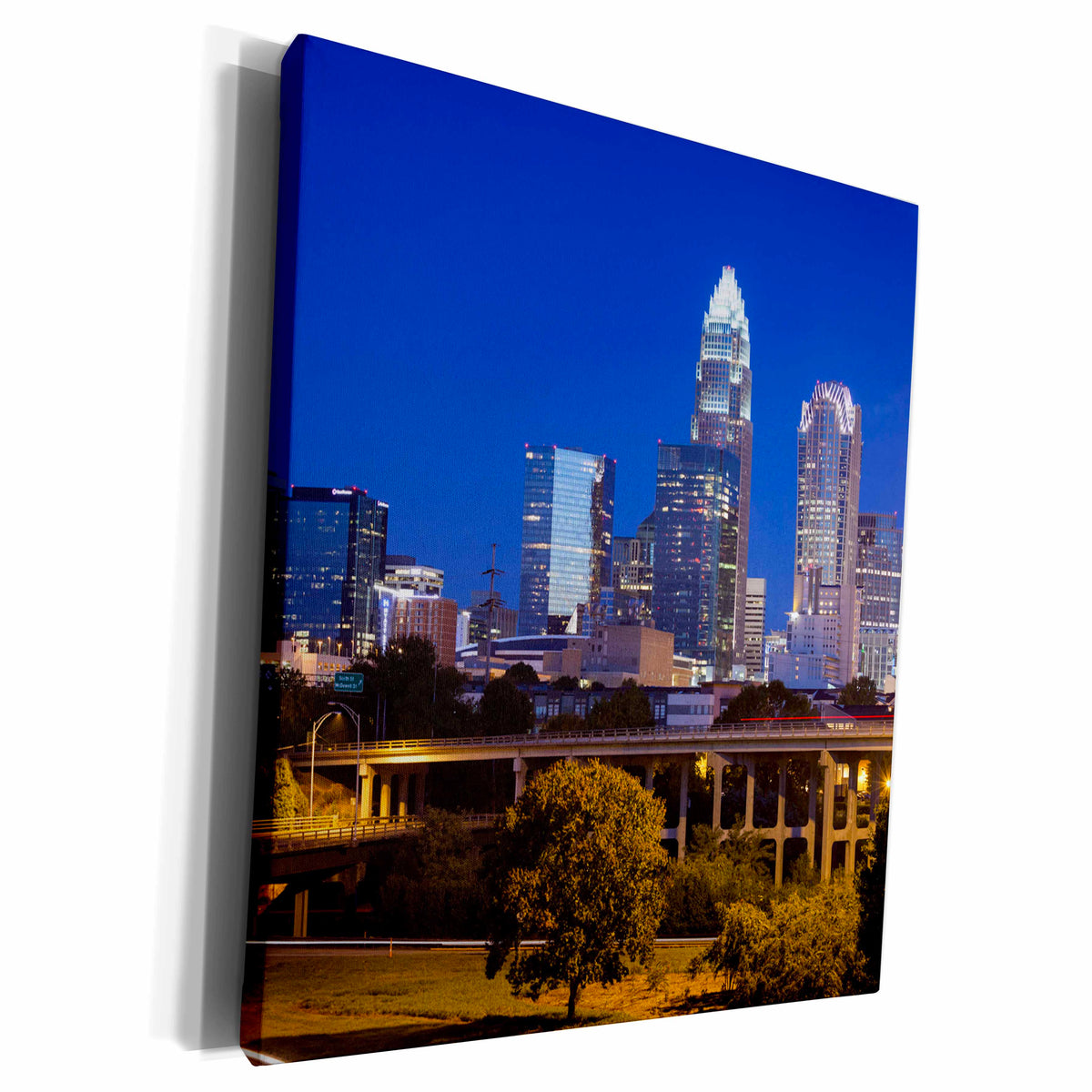 3dRose North Carolina, Charlotte, dawn - Museum Grade Canvas Wrap (cw_231433)