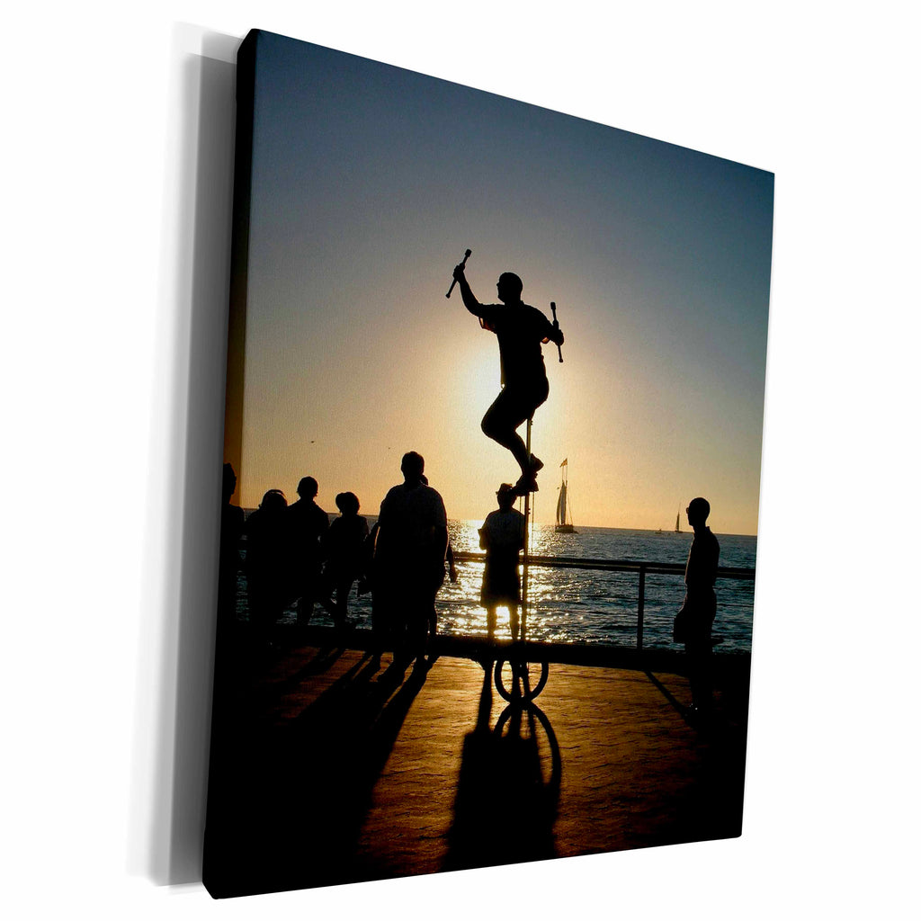 3dRose Ann Euell Key West FL - Mallory Square - Museum Grade Canvas Wrap (cw_23260)