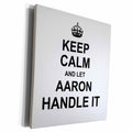3dRose Keep Calm and Let Aaron Handle it - funny personal... - Museum Grade Canvas Wrap (cw_233171)