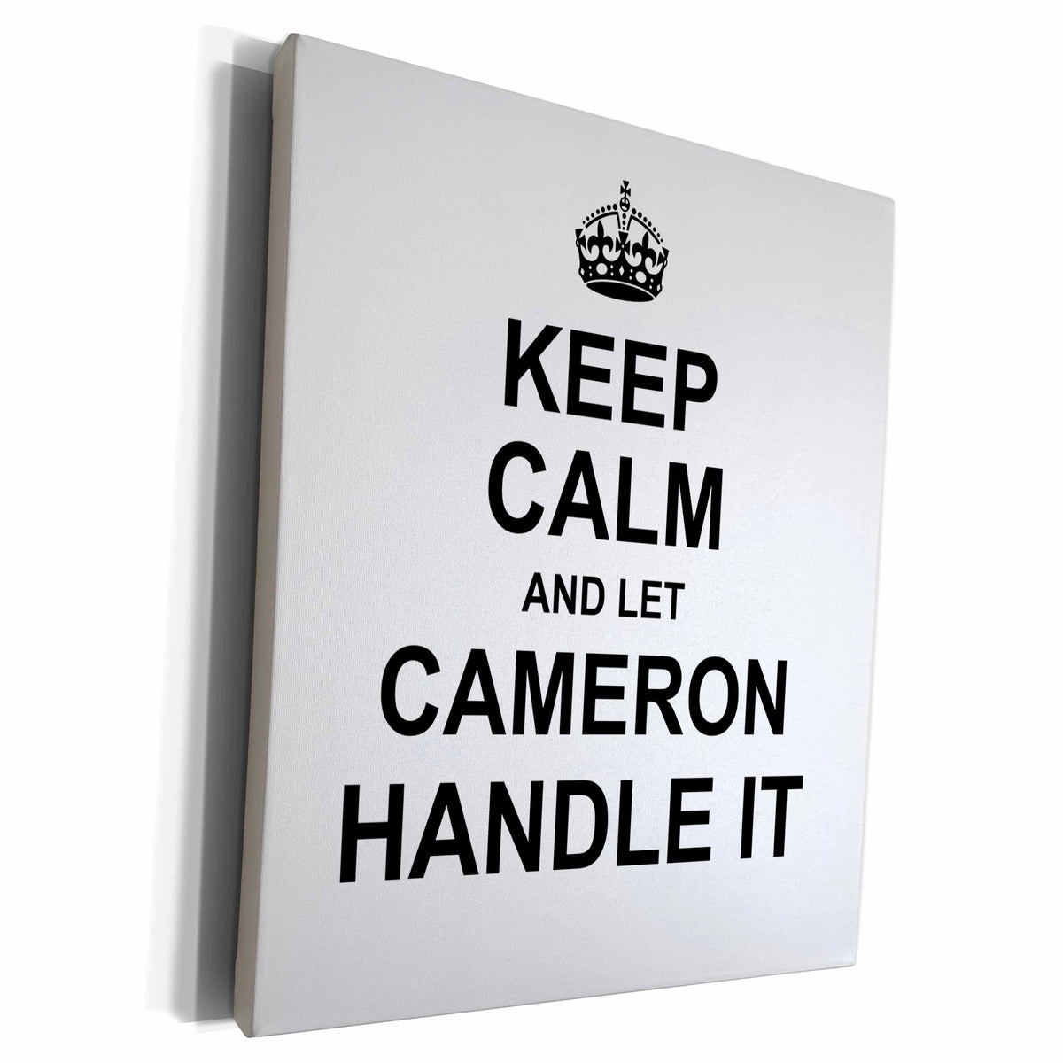 3dRose Keep Calm and Let Cameron Handle it - funny personal... - Museum Grade Canvas Wrap (cw_233207)