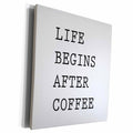 3dRose LIFE BEGINS AFTER COFFEE - Museum Grade Canvas Wrap (cw_234018)