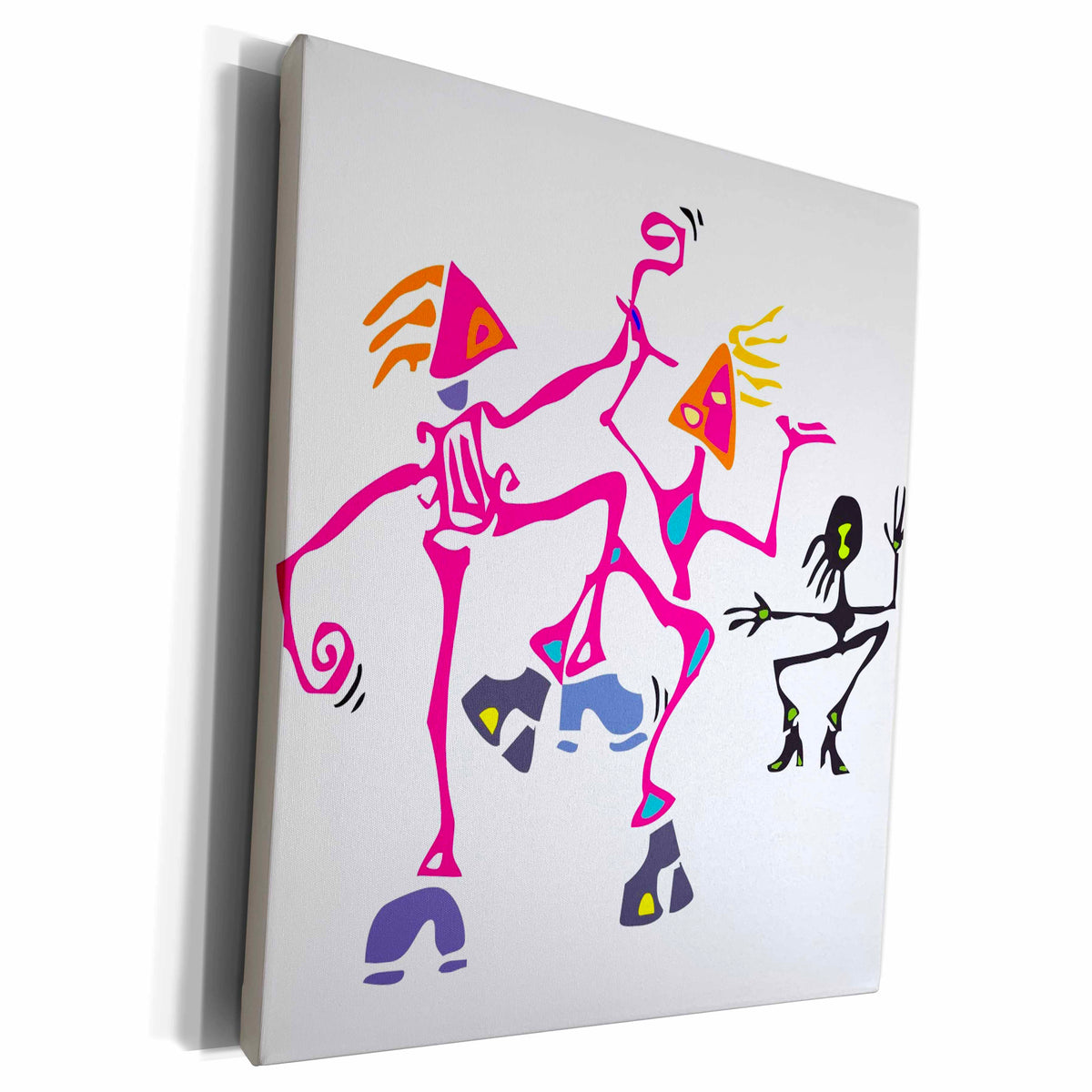 3dRose TNMGraphics Funny - Stick Dancers - Museum Grade Canvas Wrap (cw_23427)
