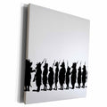3dRose TNMGraphics Animals - Pig Army - Museum Grade Canvas Wrap (cw_23462)