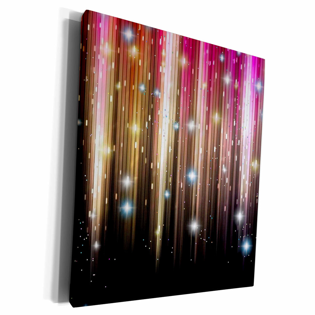 3dRose TNMGraphics Patterns - Sparkling Colors - Museum Grade Canvas Wrap (cw_23478)