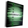 3dRose Information featuring binary rendition of data... - Museum Grade Canvas Wrap (cw_23725)