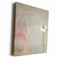 3dRose Vintage Sheet with Dandelion Flower Design - Museum Grade Canvas Wrap (cw_240167)