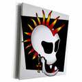 3dRose PUNK SKULL 1 on transparent - Museum Grade Canvas Wrap (cw_24043)