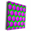 3dRose Monogram Initial C in Purple Buttons over Green... - Museum Grade Canvas Wrap (cw_240879)