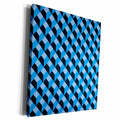 3dRose Russ Billington Patterns - Blue Tones Art Deco Geometric Pattern - Museum Grade Canvas Wrap (cw_241414)