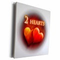 3dRose Houk Digital Design - 2 Red Hearts - Museum Grade Canvas Wrap (cw_24252)