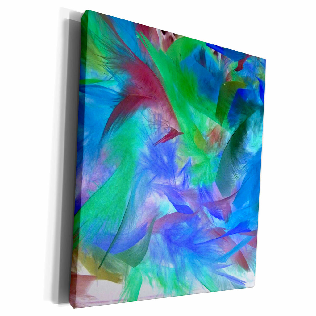 3dRose Florene Decorative - Feathers Float - Museum Grade Canvas Wrap (cw_24549)