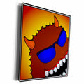 3dRose MONSTERS monster face 32 framed - Museum Grade Canvas Wrap (cw_24808)