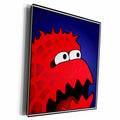 3dRose MONSTERS monster face 13 framed - Museum Grade Canvas Wrap (cw_24814)