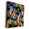 3dRose Lovebird tail feather pattern and design 02 - Museum Grade Canvas Wrap (cw_250112)