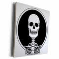 3dRose SKELETONS skull 1 on white - Museum Grade Canvas Wrap (cw_25040)