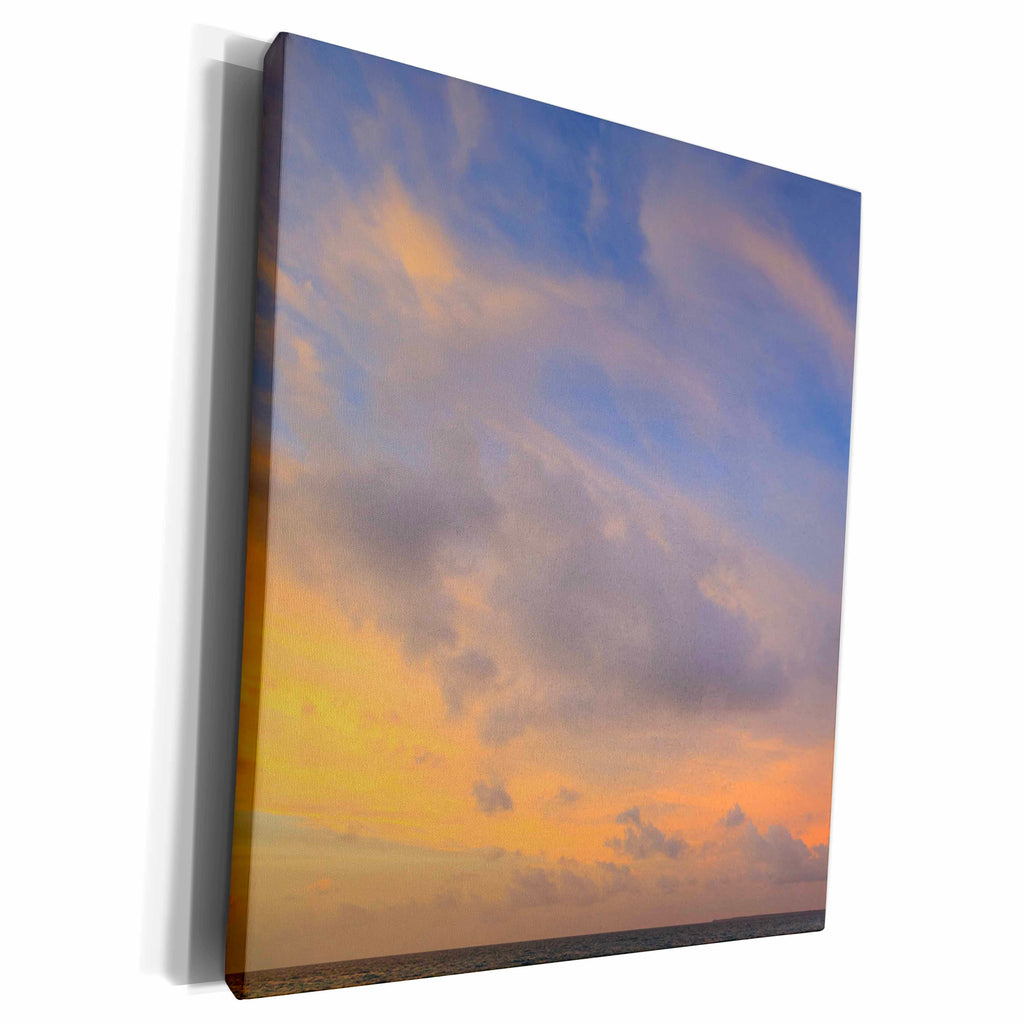 3dRose Big sky, pastel sunrise, Belize - Museum Grade Canvas Wrap (cw_250453)