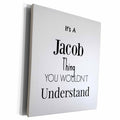 3dRose BrooklynMeme Names - Its a Jacob thing - Museum Grade Canvas Wrap (cw_252242)