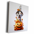 3dRose Halloween Dalmatian dressed as a magic wizard - Museum Grade Canvas Wrap (cw-382911)