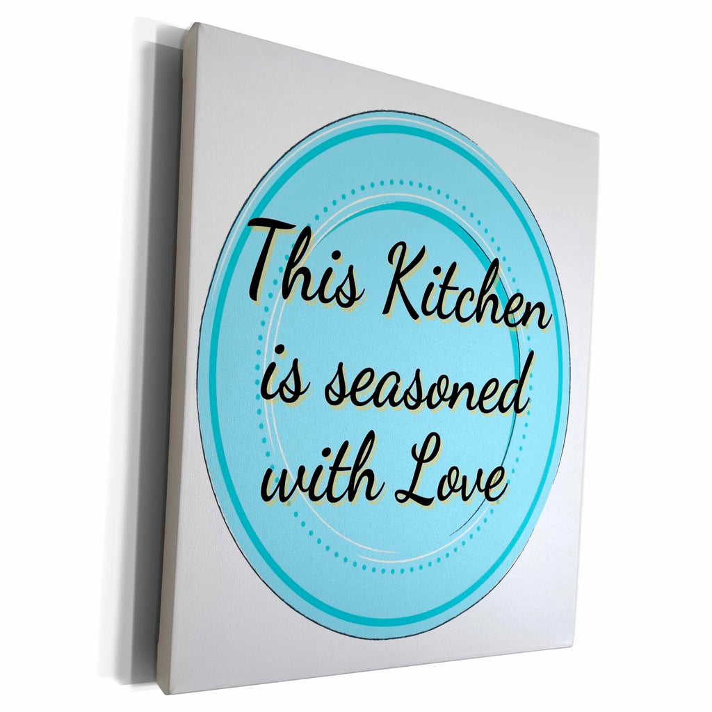 3dRose Simple Text about food and kitchen - Museum Grade Canvas Wrap (cw-383158)