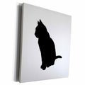 3dRose Cat In Sitting Position Silhouette Vector Cut Out - Museum Grade Canvas Wrap (cw-383409)