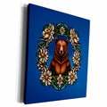 3dRose A Brown Bear Surrounded By Bitterroot Montana State... - Museum Grade Canvas Wrap (cw-383477)