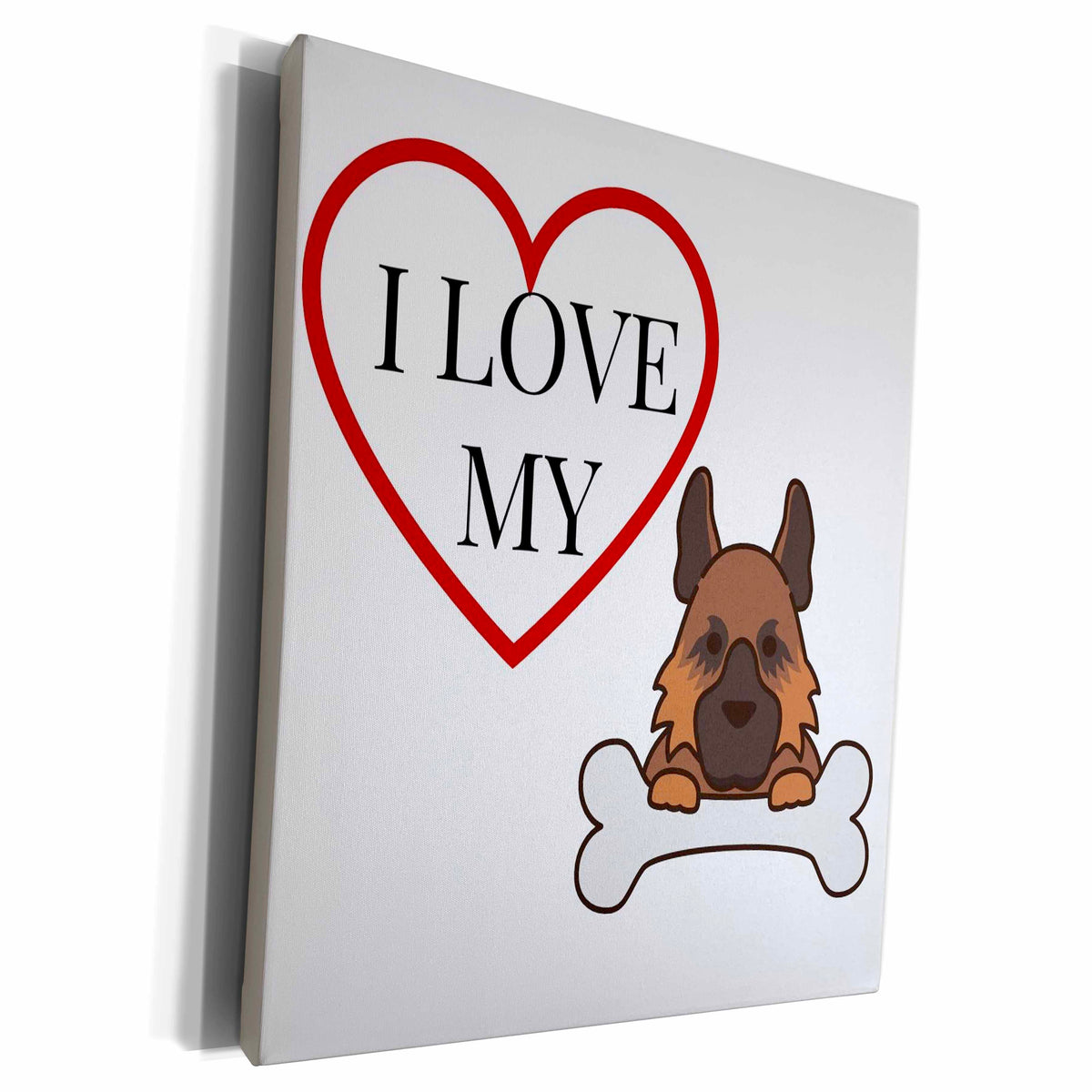 3dRose Sweet Text for German Shepherd Dog - Museum Grade Canvas Wrap (cw-383547)
